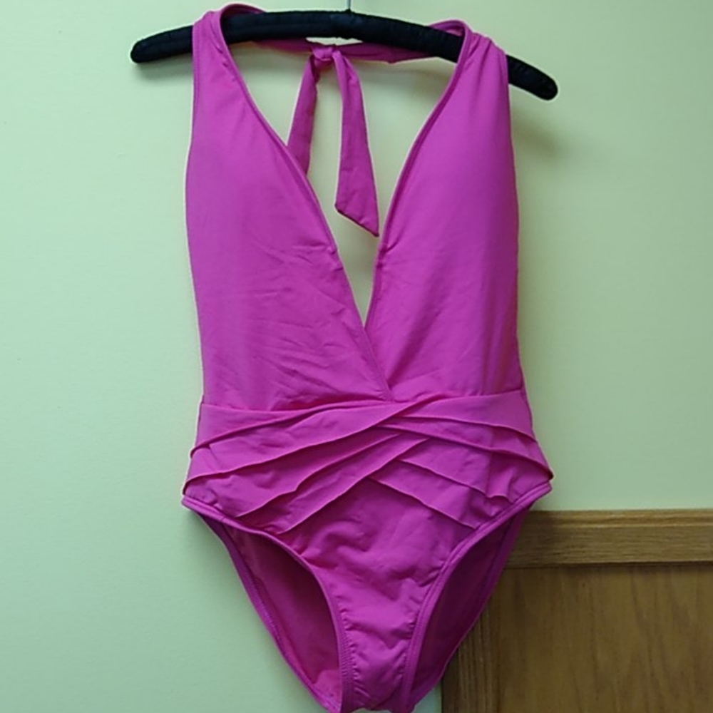 Gamiss Deep V Halter Swimsuit
